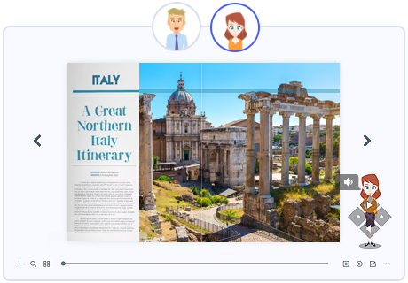 Insert voice assistant to engaging flip PDF with flipbook software