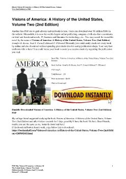 Visions of America: A History of the United States, Volume Two (2nd Edition)Jennifer D. Keene, Saul T. Cornell, Edward T. O'Donnell