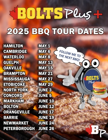 Bolts Plus Customer Appreciation BBQ Dates 2025
