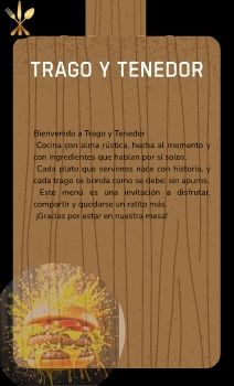 Menu vertical para restaurante creativo negro