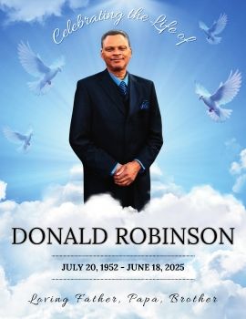 Donald Robinson Funeral Program