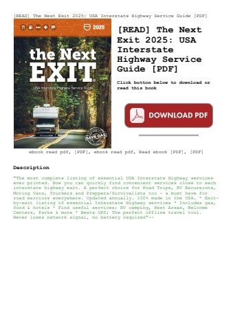 [read] the next exit 2025 usa interstate highway service guide [pdf]