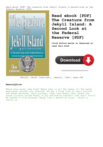 read ebook [pdf] the creature from jekyll island a second look at the federal reserve [pdf]