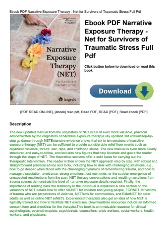 ebook pdf  narrative exposure therapy - net for survivors of traumatic stress full pdf