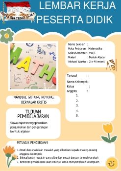 LKPD OPERASI BENTUK ALJABAR GUSTIA LOUISA NAINGGOLAN 4223111092 PSPM 22 E