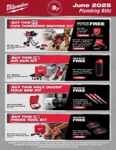 Milwaukee June Plumbing Blitz 2025
